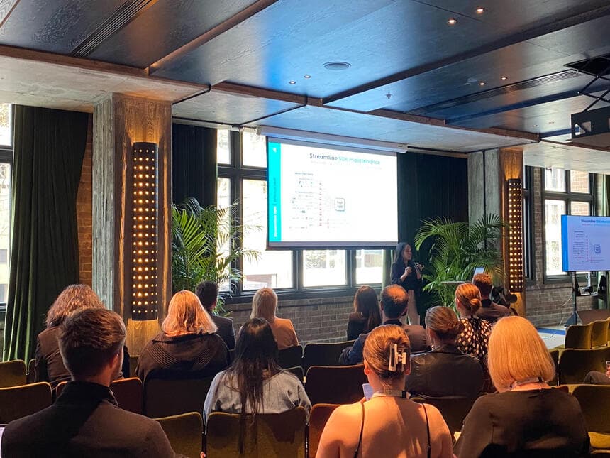 Maprang presenting at an industry event in Sydney